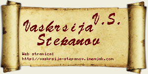 Vaskrsija Stepanov vizit kartica